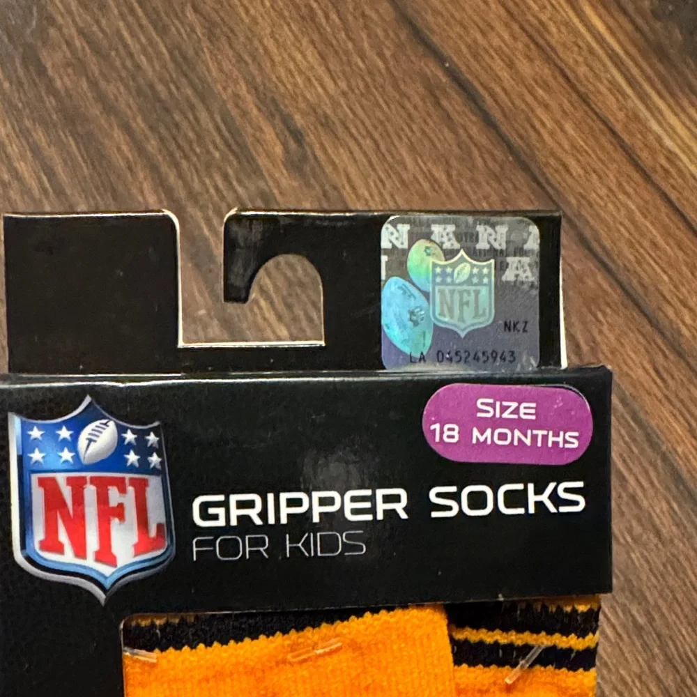 NFL Steelers Kids Gripper Socks - Yellow and Black - Size 18 Months